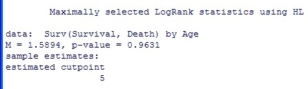 Maximally selected chi-square statistics